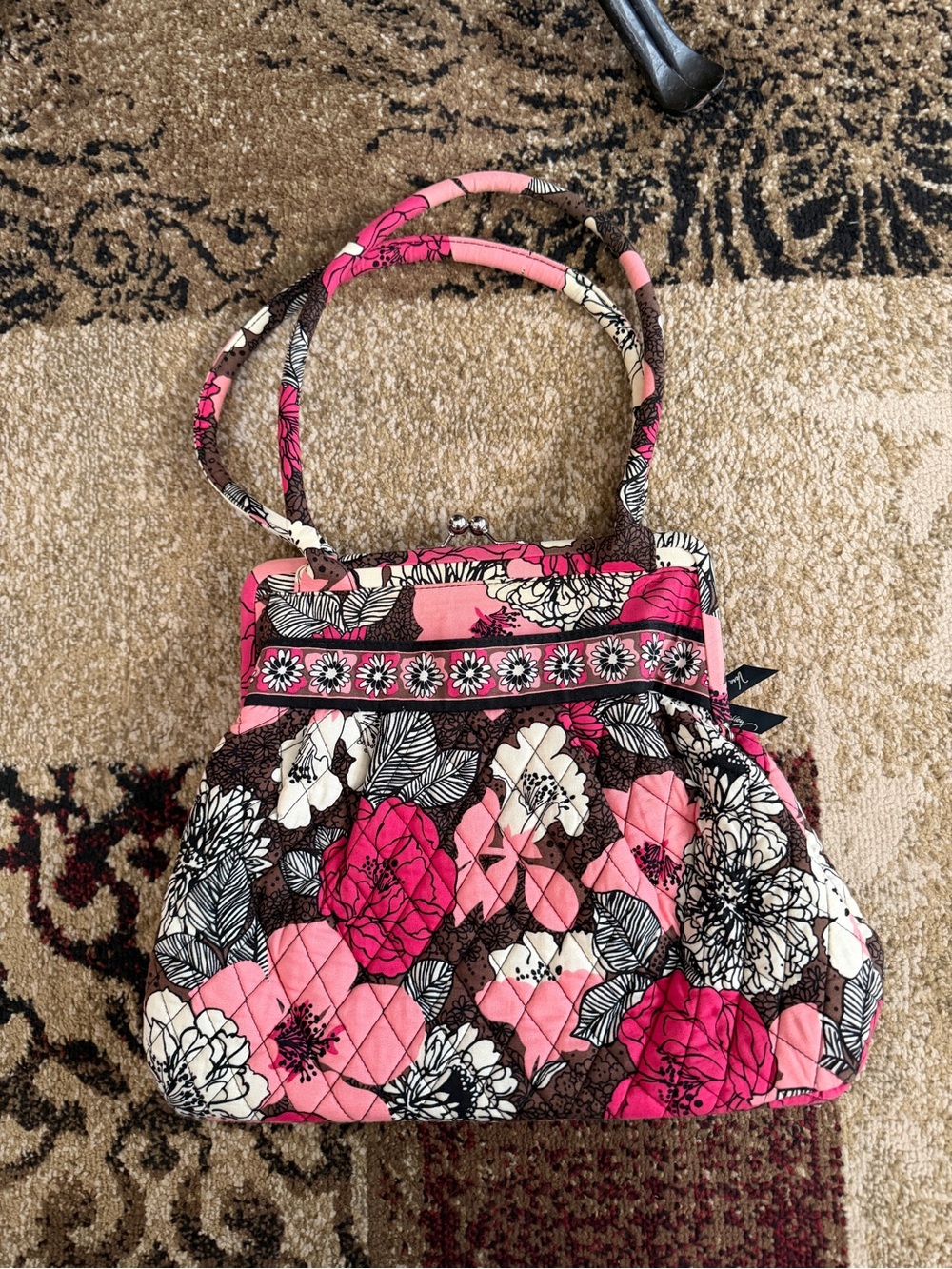Vera Bradley Quilted Floral Pink Women's Handbag